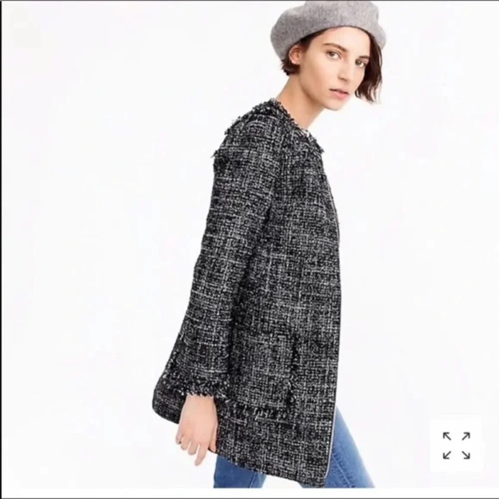 J Crew tweed zip up lady jacket size 4